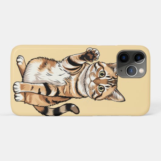 Cute simple design men cat lover Case-Mate iPhoneケース (裏面(横))