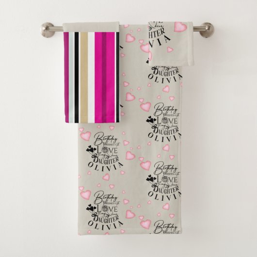 Cute Simple Gifts For Daughters | Typography バスタオルセット (インサイチュ)