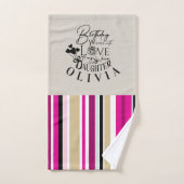 Cute Simple Gifts For Daughters | Typography バスタオルセット (ハンドタオル)