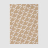 Cute Simple Hand Lettered Faux Rustic Brown Kraft 薄葉紙 (正面)