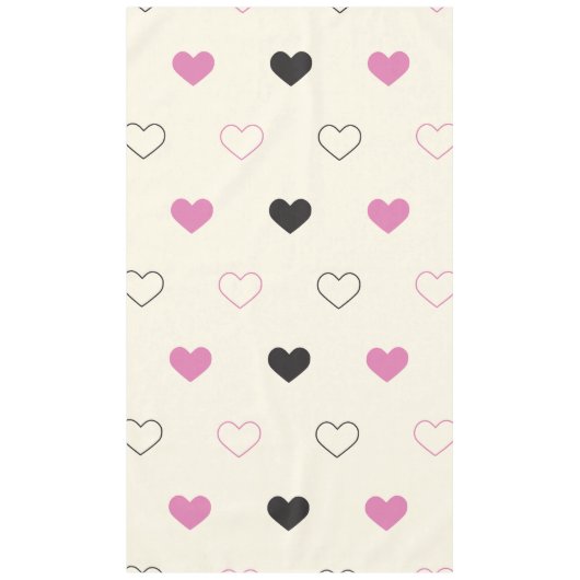 Cute Simple Heart Pattern テーブルクロス (正面)