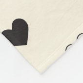 Cute Simple Heart Pattern フリースブランケット (角)