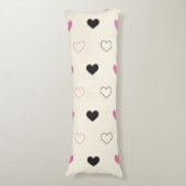 Cute Simple Heart Pattern ボディピロー (正面縦)