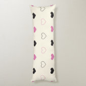 Cute Simple Heart Pattern ボディピロー (裏面 (縦))