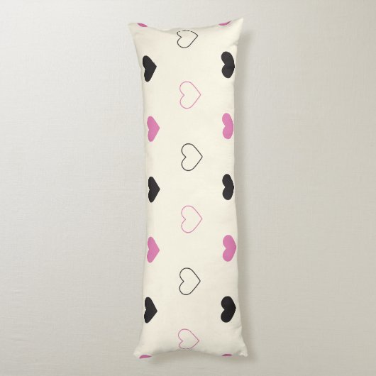 Cute Simple Heart Pattern ボディピロー (裏面 (縦))