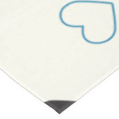 Cute Simple Heart Pattern blue black cream テーブルクロス (アングル)