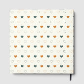 Cute Simple Heart Pattern Orange Cream Green ゲストブック (裏面)