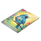 Cute Singing Blue Bird Spiral Photo Notebook   ノートブック (左側)
