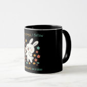 Cute Singing Bunny Spring Mug マグカップ (正面右)