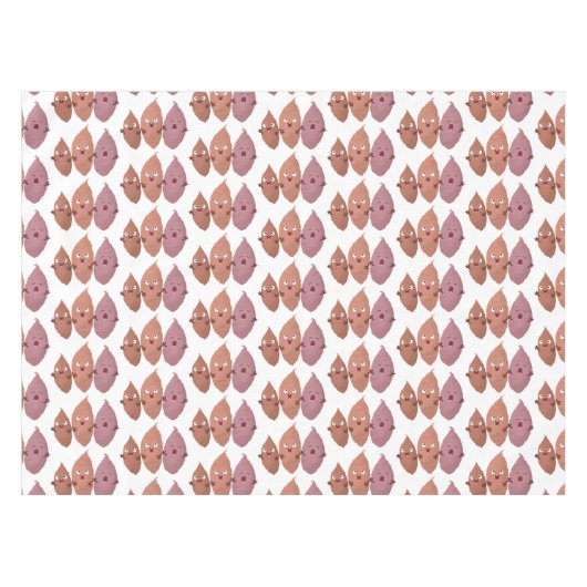 Cute singing sweet potatoes cartoon vegetables テーブルクロス (正面(横))