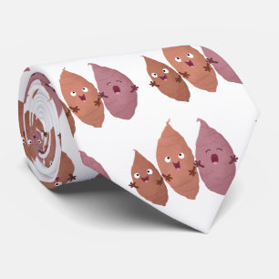 Cute singing sweet potatoes cartoon vegetables ネクタイ