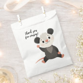 Cute Sitting Opossum Thank You for Coming フェイバーバッグ (クリップ留めされた状態)
