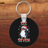 Cute Six Seven 67 Penguin Kids Christmas Holiday  キーホルダー (正面)