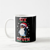 Cute Six Seven 67 Penguin Kids Christmas Holiday コーヒーマグカップ (左)