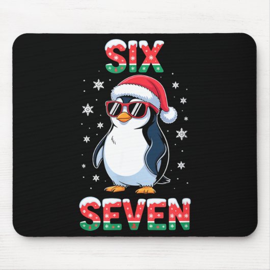 Cute Six Seven 67 Penguin Kids Christmas Holiday  マウスパッド (正面)
