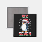 Cute Six Seven 67 Penguin Kids Christmas Holiday  マグネット (正面/裏面)