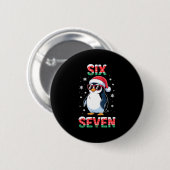 Cute Six Seven 67 Penguin Kids Christmas Holiday  缶バッジ (正面&裏面)