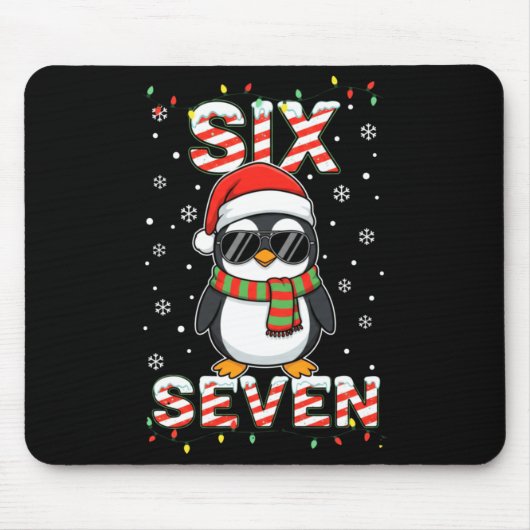 Cute Six Seven 67 Penguin Kids Christmas Holiday L マウスパッド (正面)