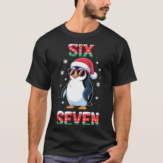 Cute Six Seven 67 Penguin Kids Christmas Holiday  Tシャツ (正面)