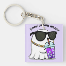 Cute Sizzurp Ghost Keychain – Funny Kawaii Ghost C キーホルダー