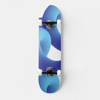Cute Skateboard with Abstract Geometric Background スケートボード