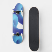 Cute Skateboard with Abstract Geometric Background スケートボード (正面)