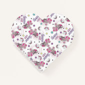 Cute Skater Girl Unicorn Roller Skate Pattern ノートブック (正面)