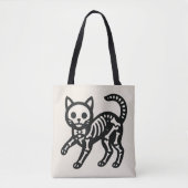 Cute Skeleton Cat トートバッグ (正面)