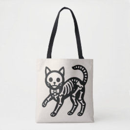 Cute Skeleton Cat トートバッグ