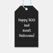 Cute Skeleton Girl with Pumpkin Balloons  ギフトタグ (裏面)