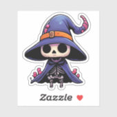 Cute Skeleton Witch - Halloween Kawaii シール (シート)