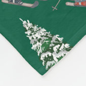 Cute Skiing Animals Fleece Blanket フリースブランケット (角)