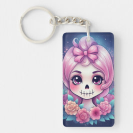 Cute Skull Acrylic Keychain キーホルダー