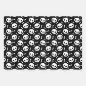 Cute Skull & Bones Halloween Patterns ラッピングペーパーシート (正面2)