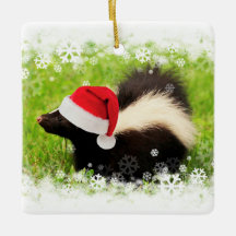 Cute Skunk Christmas Holiday