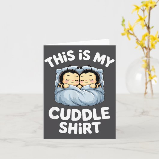 Cute Sleeng Bee This Is My Cuddle  カード (黄色い花)