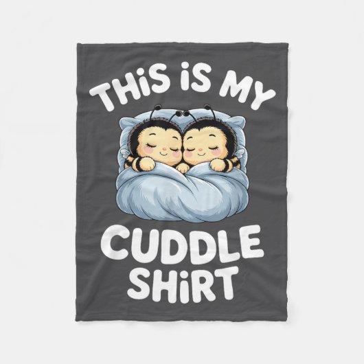 Cute Sleeng Bee This Is My Cuddle  フリースブランケット (正面)