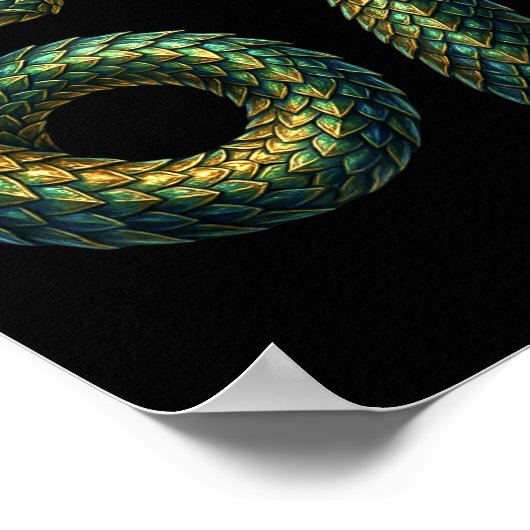 Cute Sleeng Dragon 67 Cool Six-seven Funny Six Sev ポスター (角)