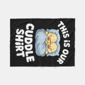 Cute Sleeng Ducks This Is Our Cuddle フリースブランケット (正面(横))