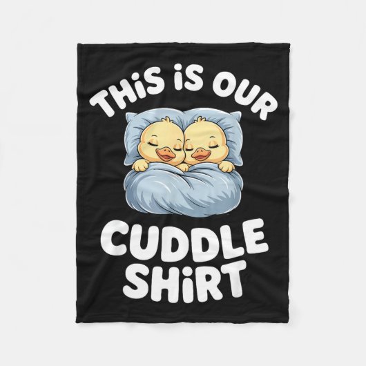 Cute Sleeng Ducks This Is Our Cuddle フリースブランケット (正面)