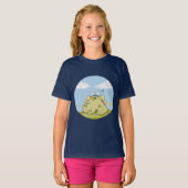  Cute Sleeping Baby Dinosaur Kids T-Shirt Tシャツ (正面フル)