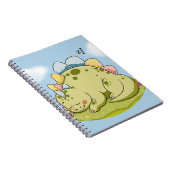 Cute Sleeping Baby Dinosaur Notebook ノートブック (右側)