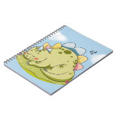 Cute Sleeping Baby Dinosaur Notebook ノートブック (左側)