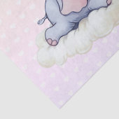 Cute Sleeping Baby Elephant Baby Shower 薄葉紙 (詳細)