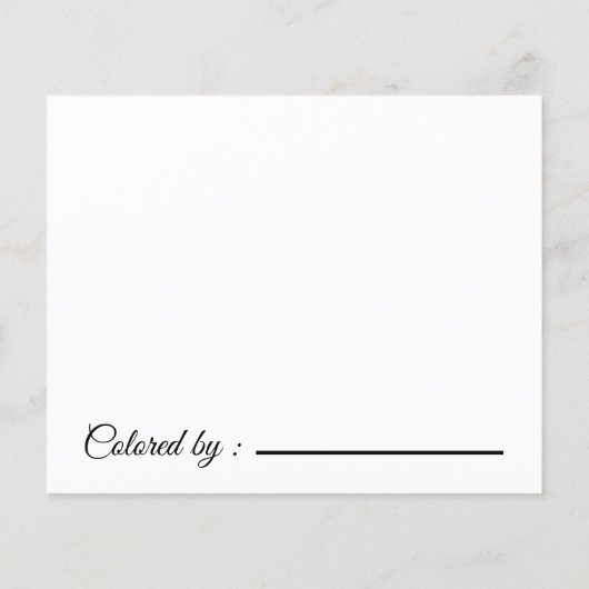 Cute Sleeping Cat Coloring Page (裏面)