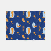 Cute sleeping cat on a cloud, sweet dreams フリースブランケット (正面(横))