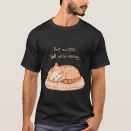 Cute Sleeping Cat Shirt – Relaxing New Year Gift  Tシャツ