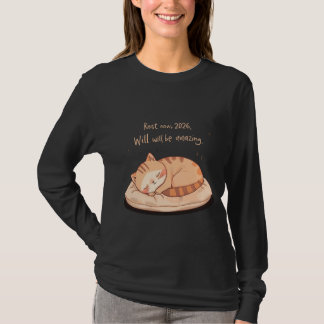 Cute Sleeping Cat Shirt – Relaxing New Year Gift  Tシャツ