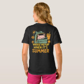 Cute Sleeping Cat Summer Backpack Design Tシャツ (裏面フル)