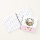 Cute Sleeping Doe Baby Shower Guest Book ノートブック (内部)